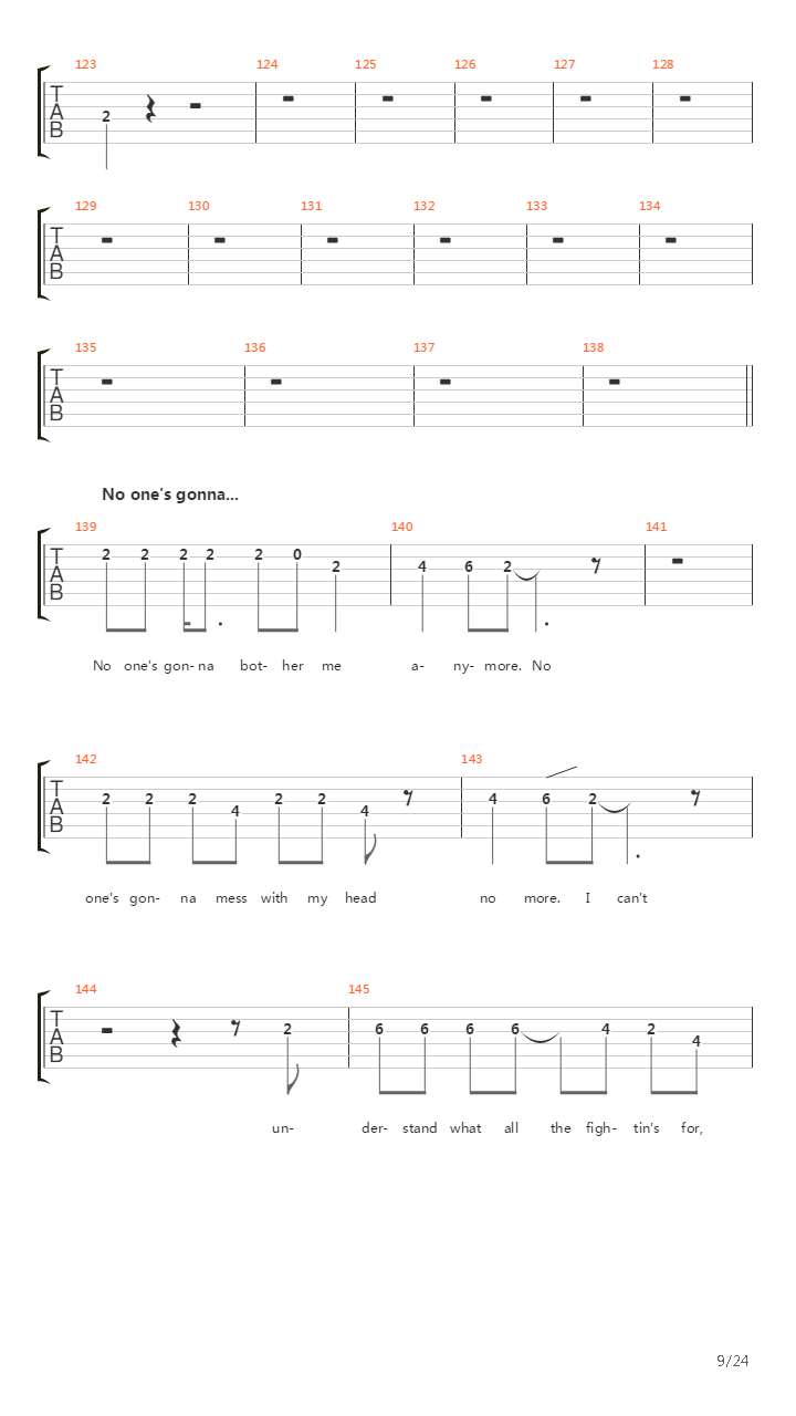 Coma吉他谱