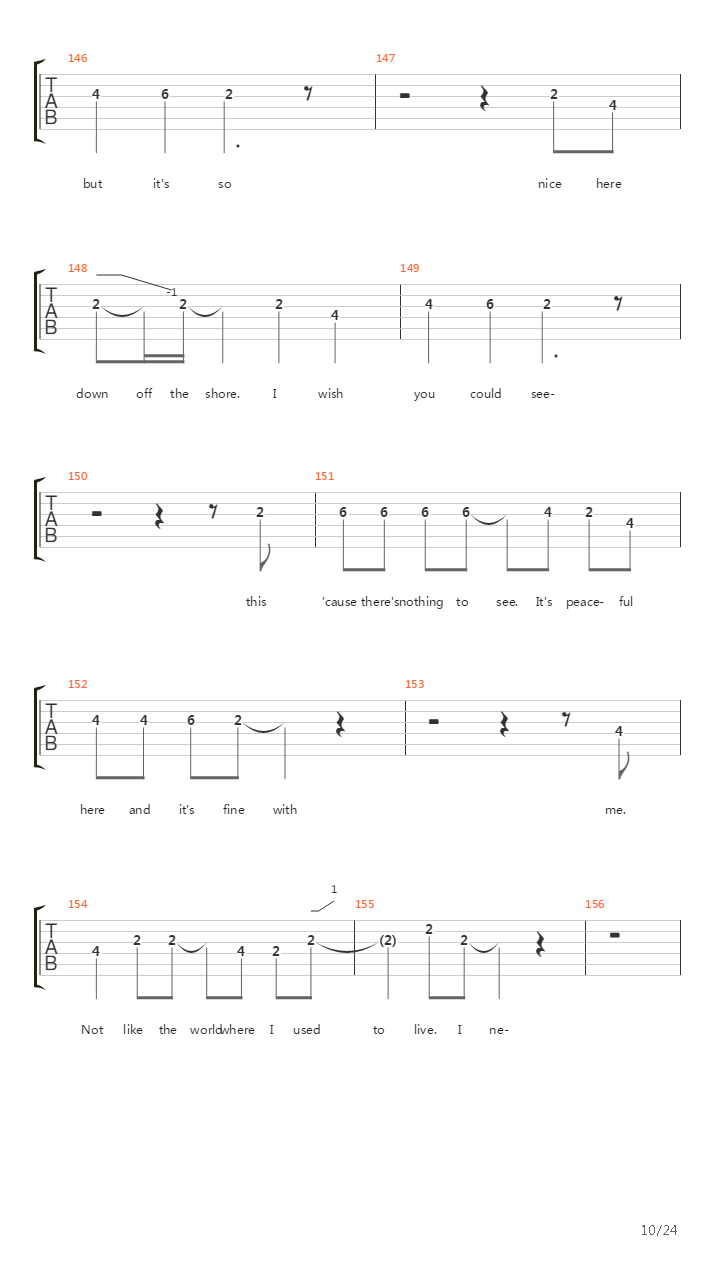 Coma吉他谱