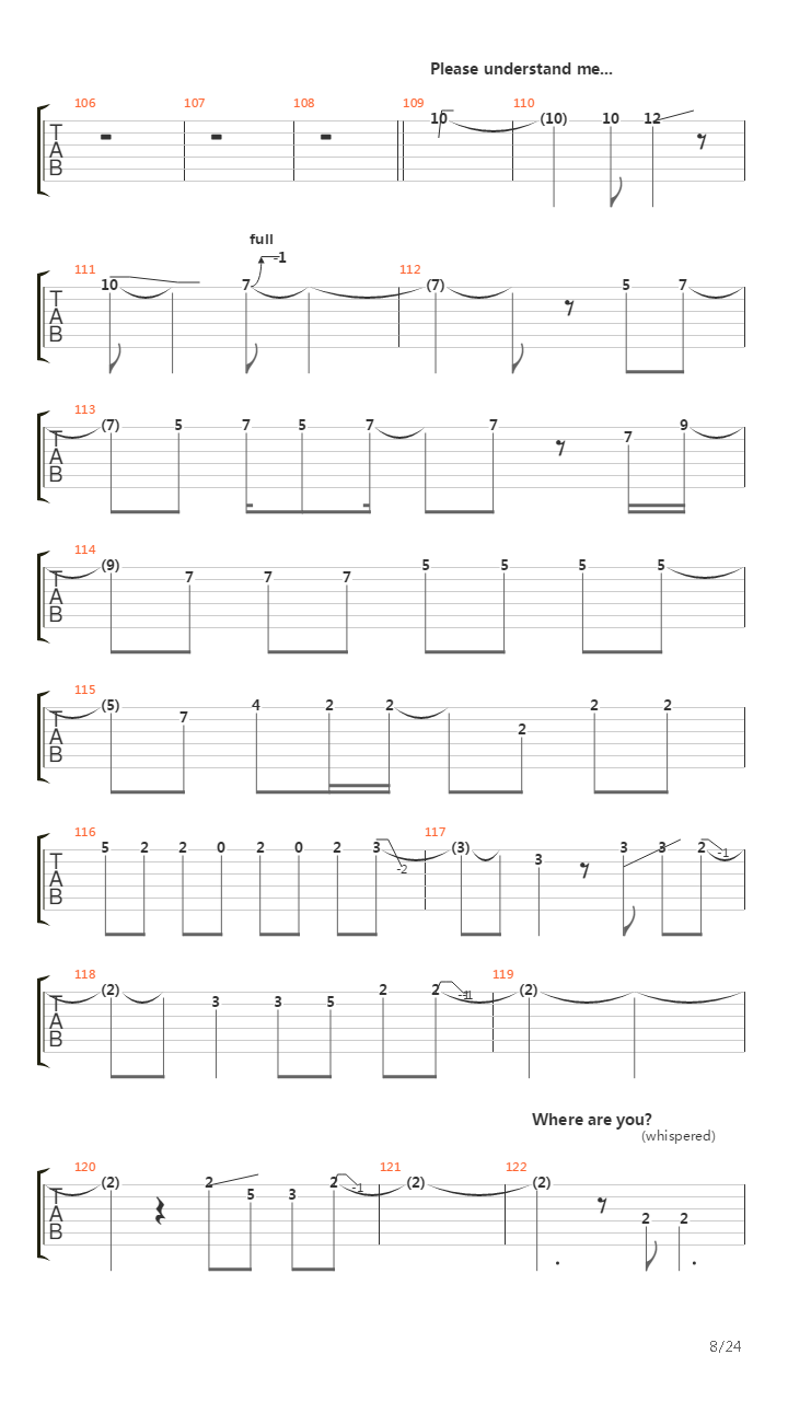 Coma吉他谱