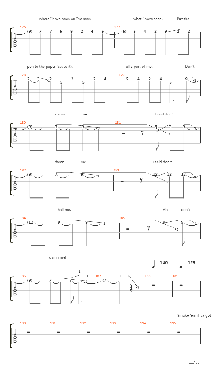 Dont Damn Me吉他谱