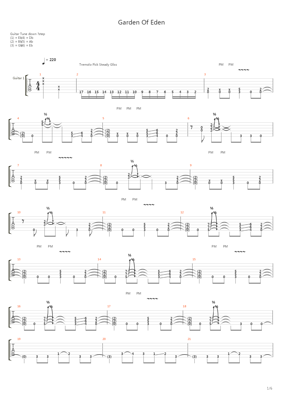 Garden Of Eden吉他谱
