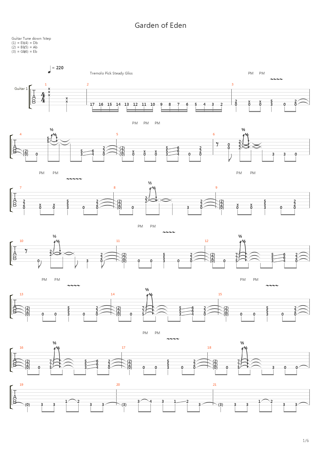 Garden Of Eden吉他谱