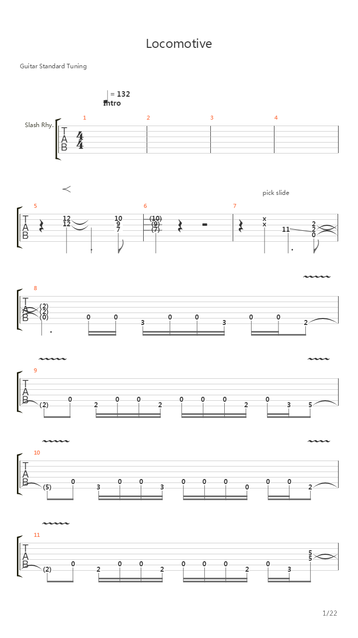 Locomotive吉他谱