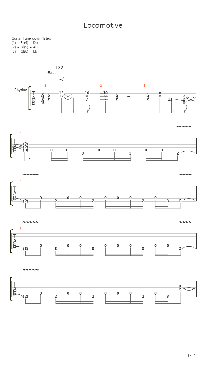 Locomotive吉他谱