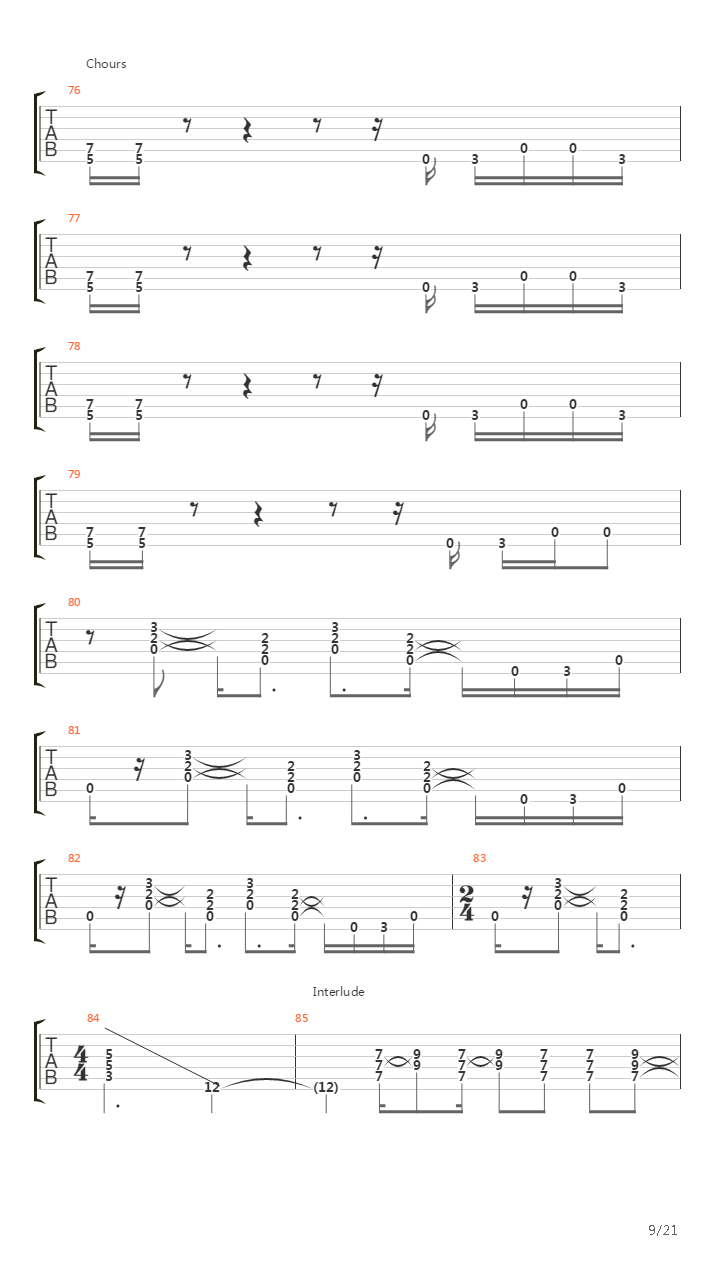 Locomotive吉他谱