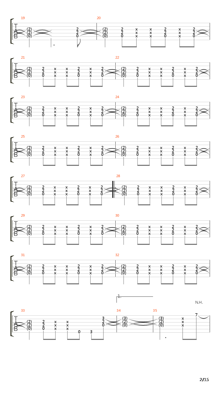 Nightrain吉他谱