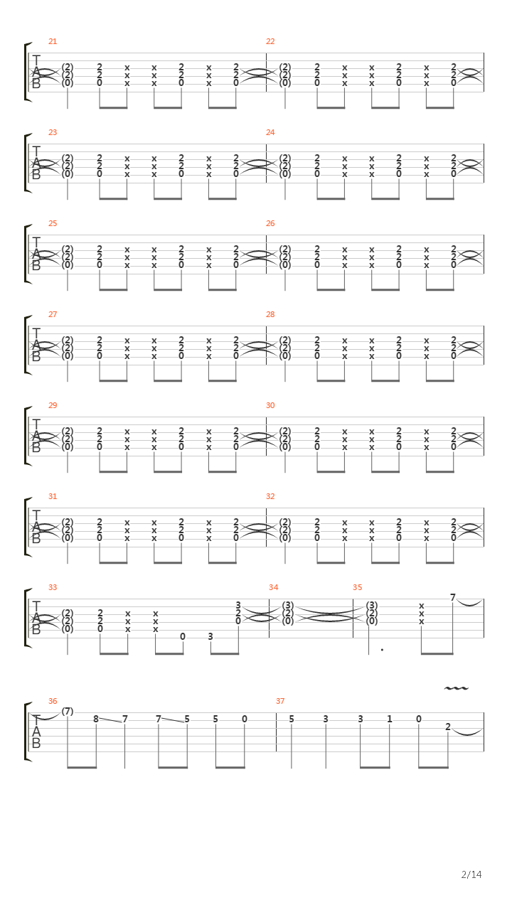 Nightrain吉他谱