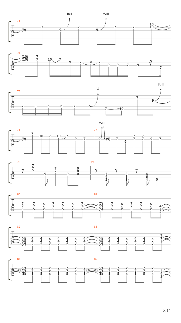 Nightrain吉他谱