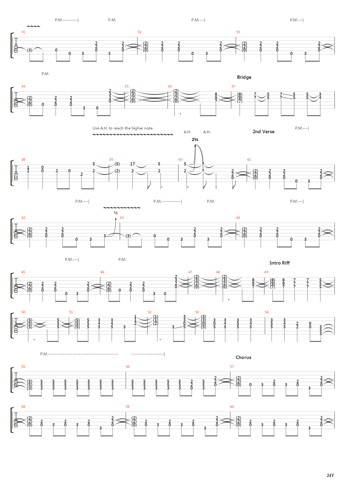 Nightrain吉他谱