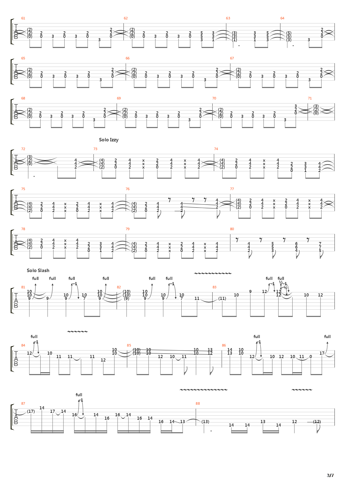 Nightrain吉他谱