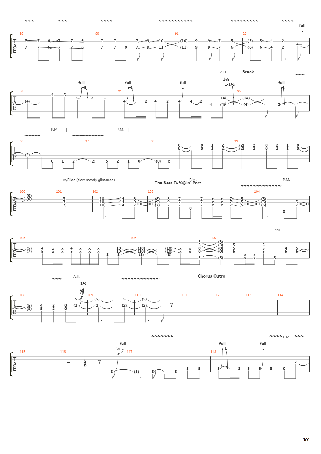 Nightrain吉他谱