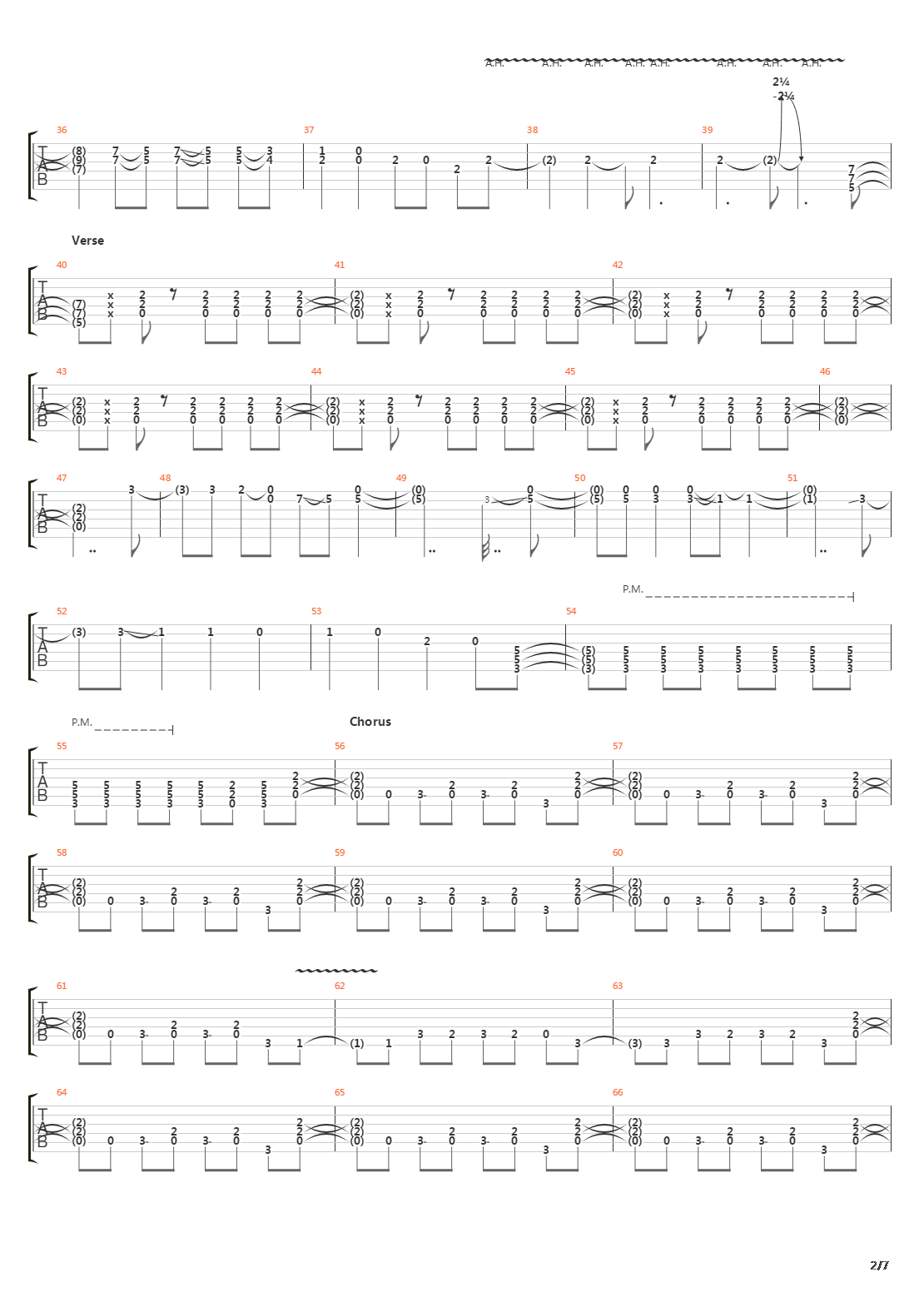 Nightrain吉他谱