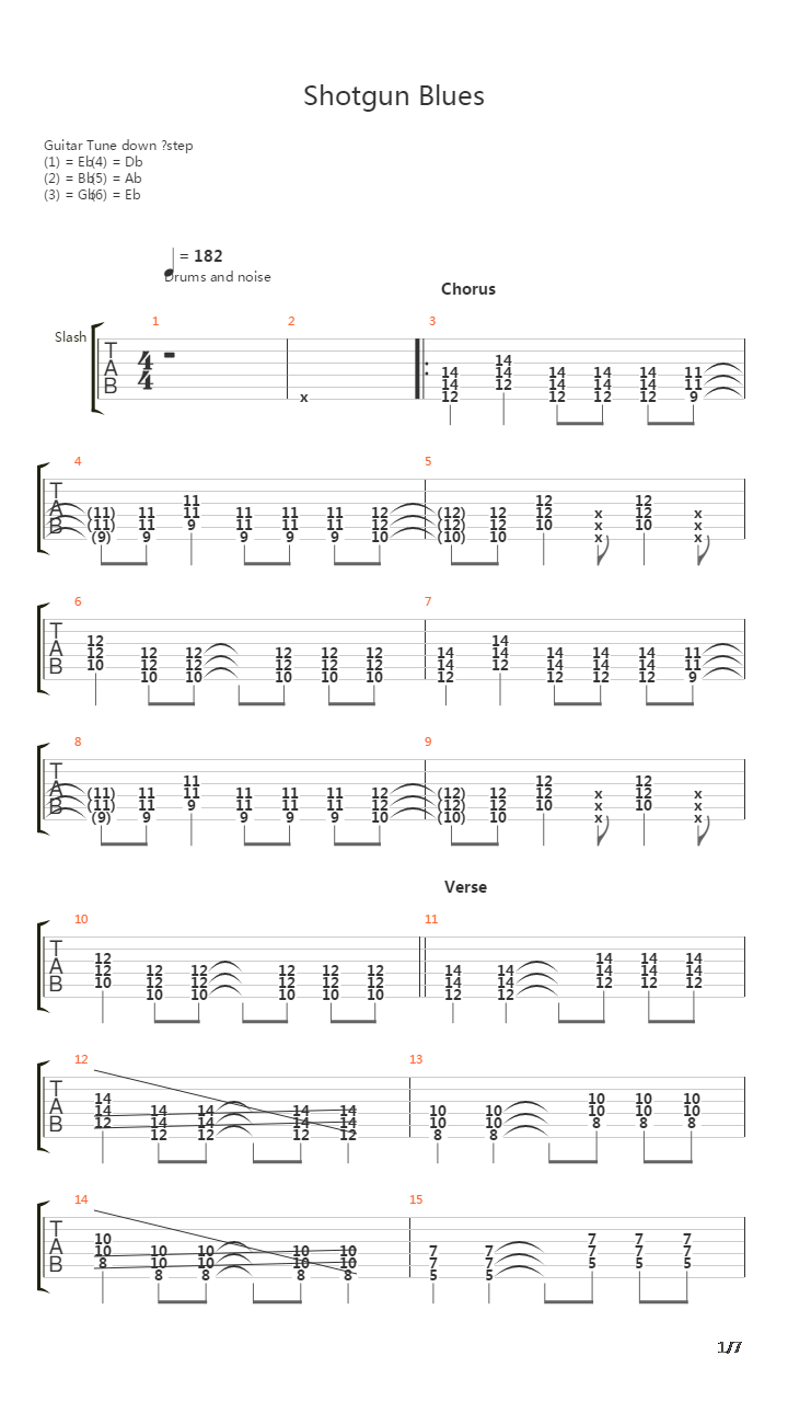 Shotgun Blues吉他谱
