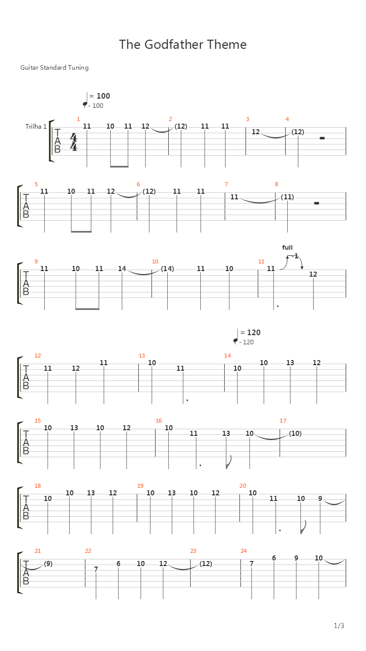 The Godfather Theme吉他谱