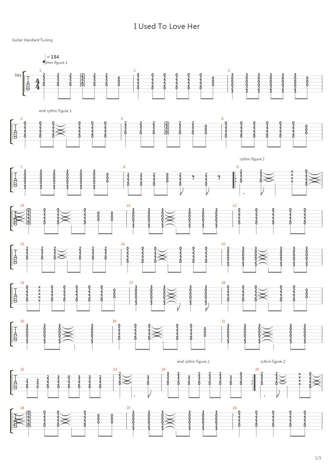 Used To Love Her吉他谱