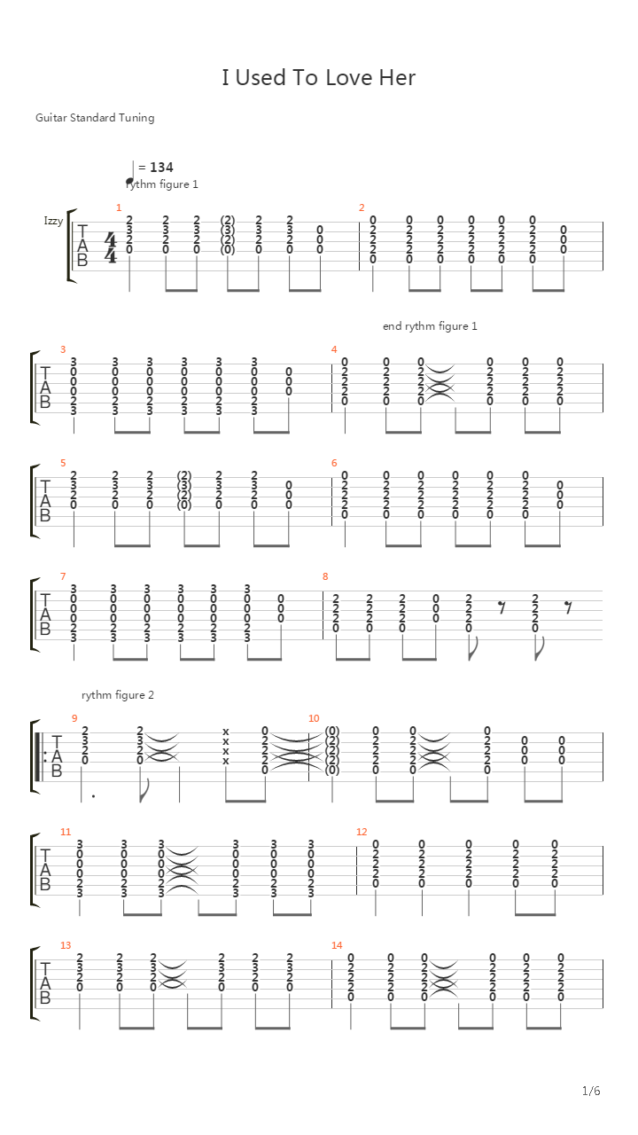 Used To Love Her吉他谱