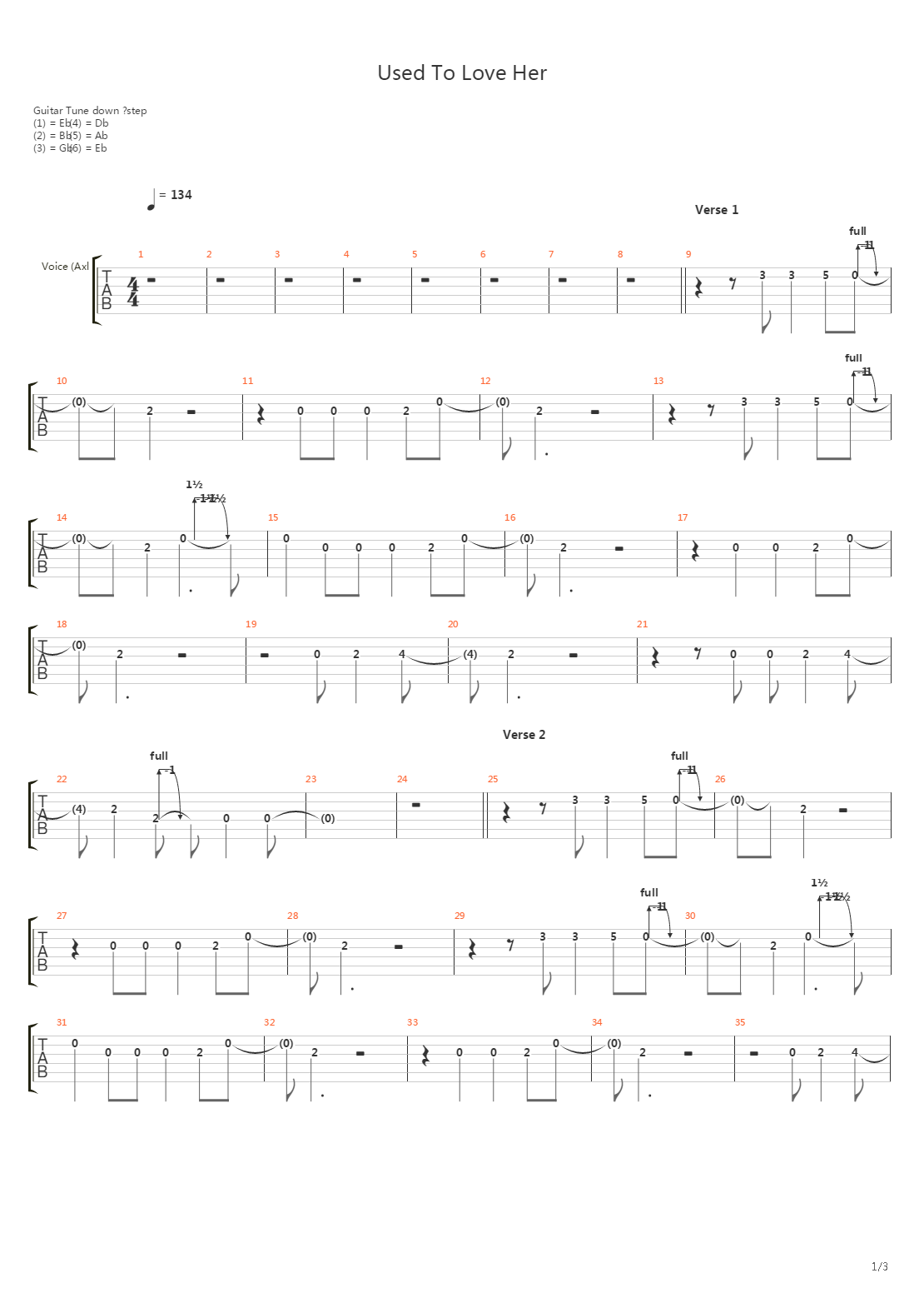 Used To Love Her吉他谱