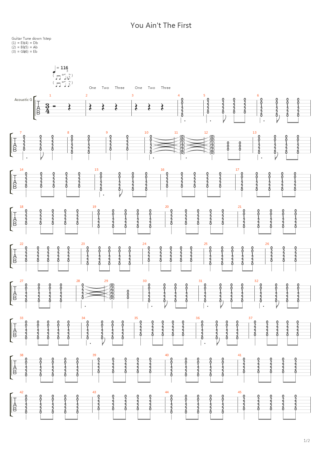 You Aint The First吉他谱