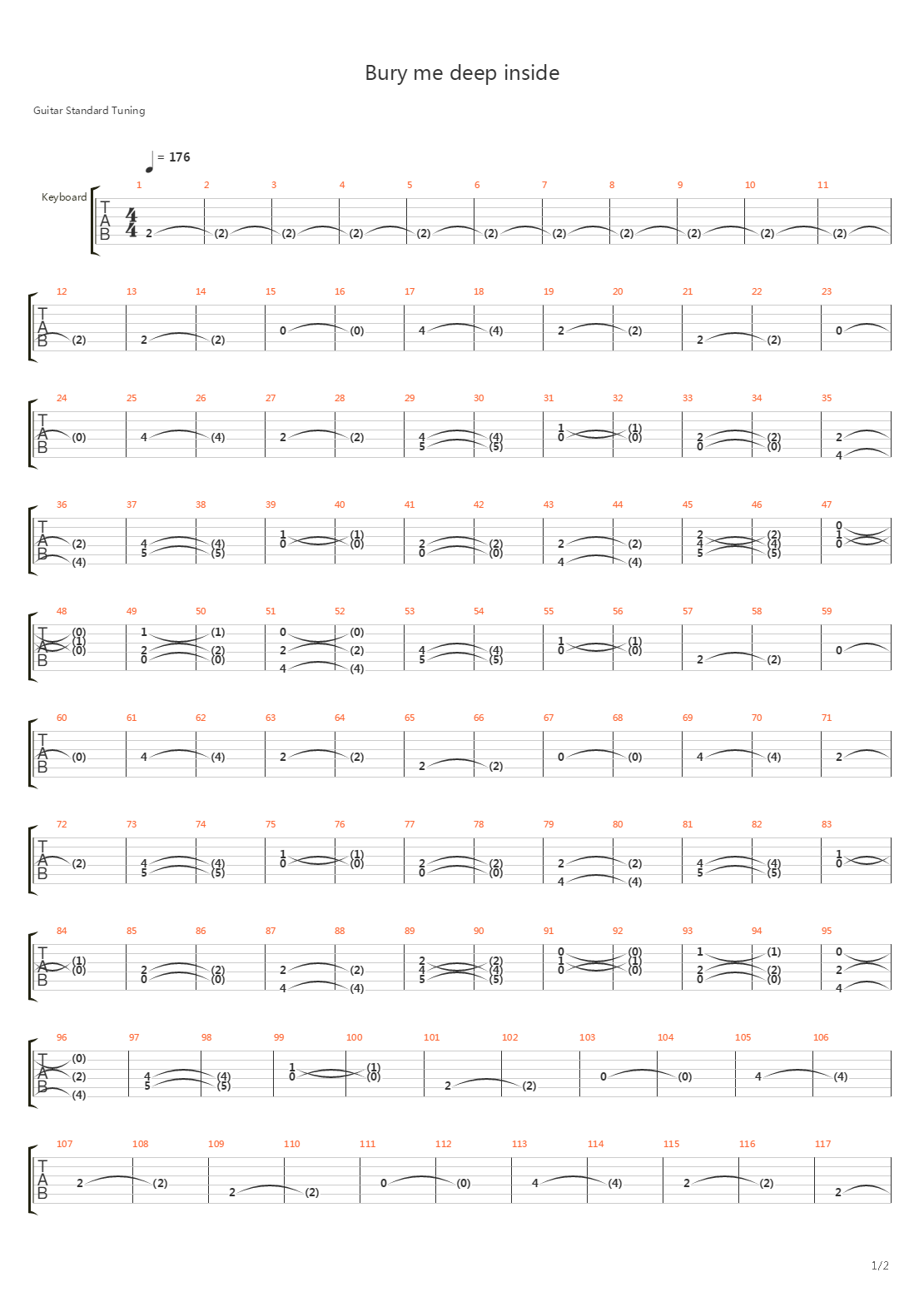 Bury Me Deep Inside吉他谱