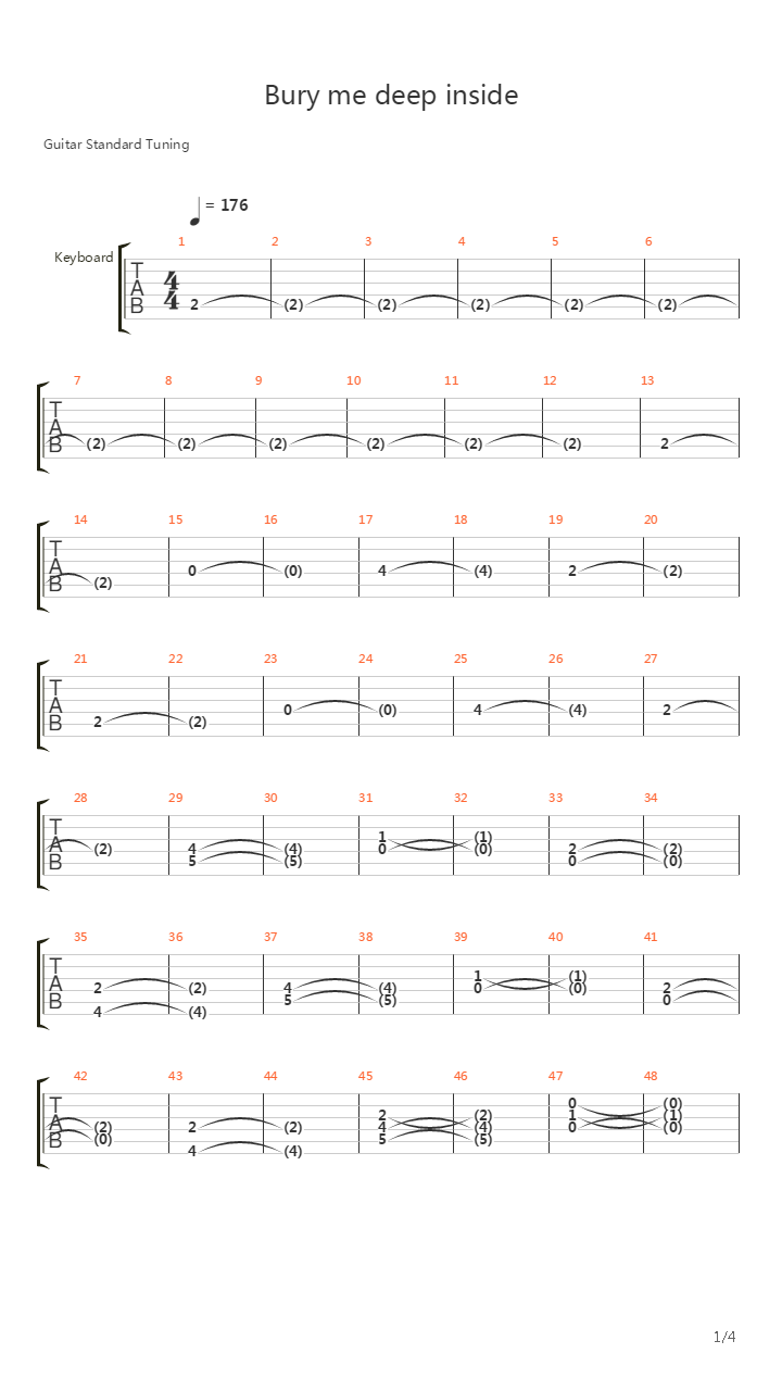 Bury Me Deep Inside吉他谱