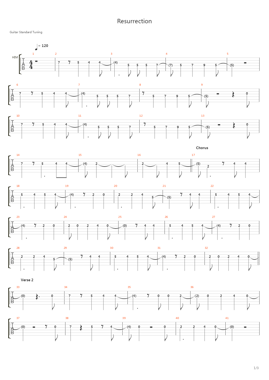 Resurrection吉他谱