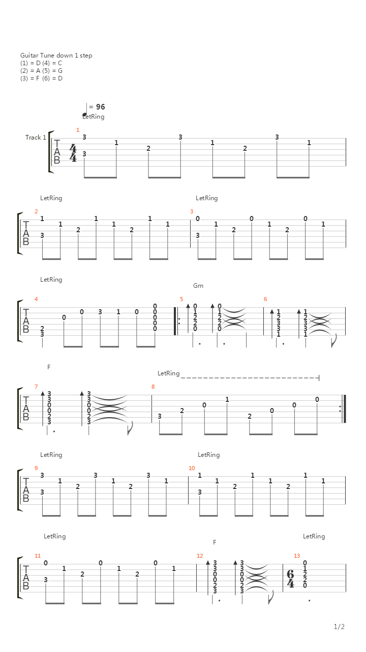 Song Or Suicide吉他谱