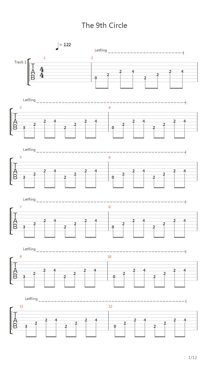 The 9th Circle吉他谱