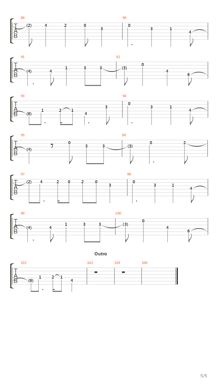 The Funeral Of Hearts吉他谱