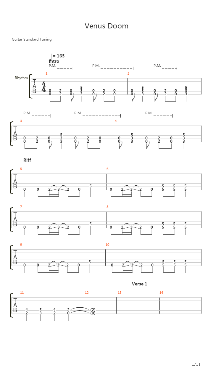 Venus Doom吉他谱