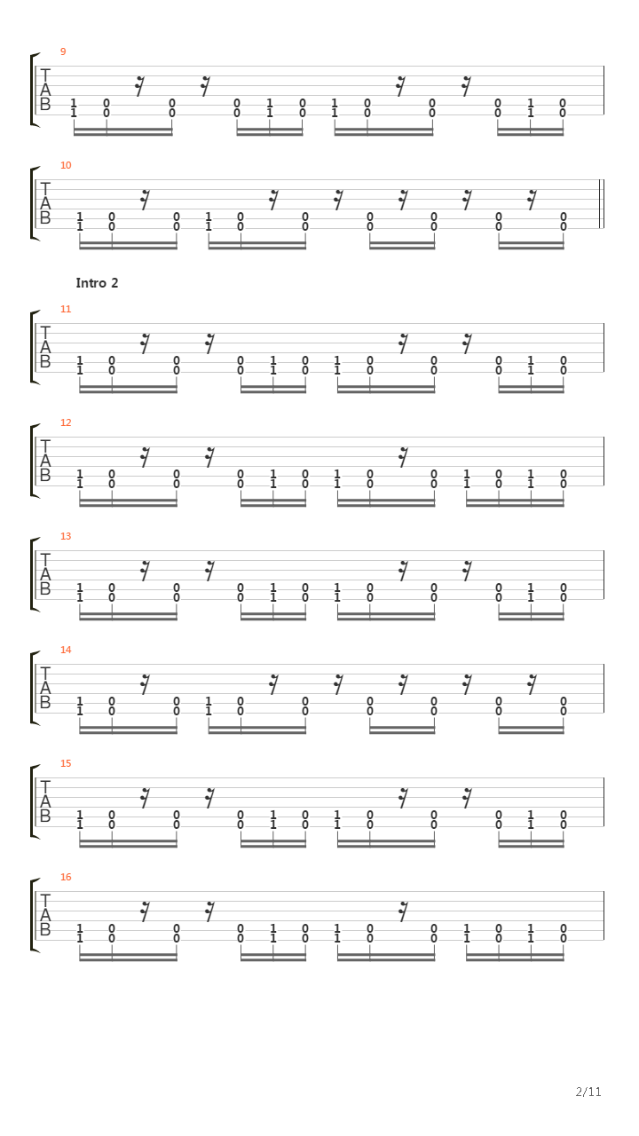 Cadence Of Her Last Breath吉他谱