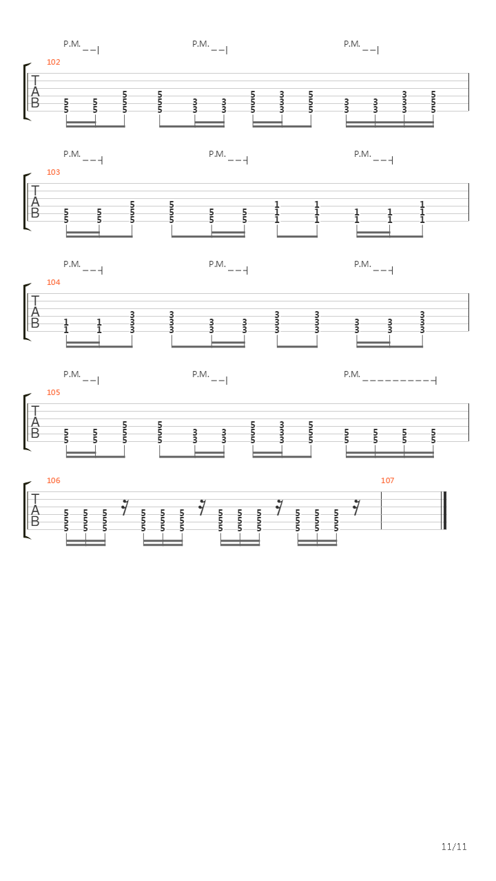 Cadence Of Her Last Breath吉他谱