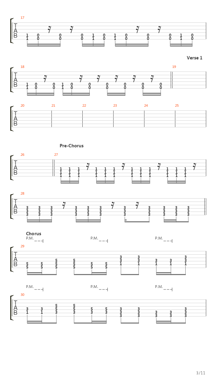 Cadence Of Her Last Breath吉他谱