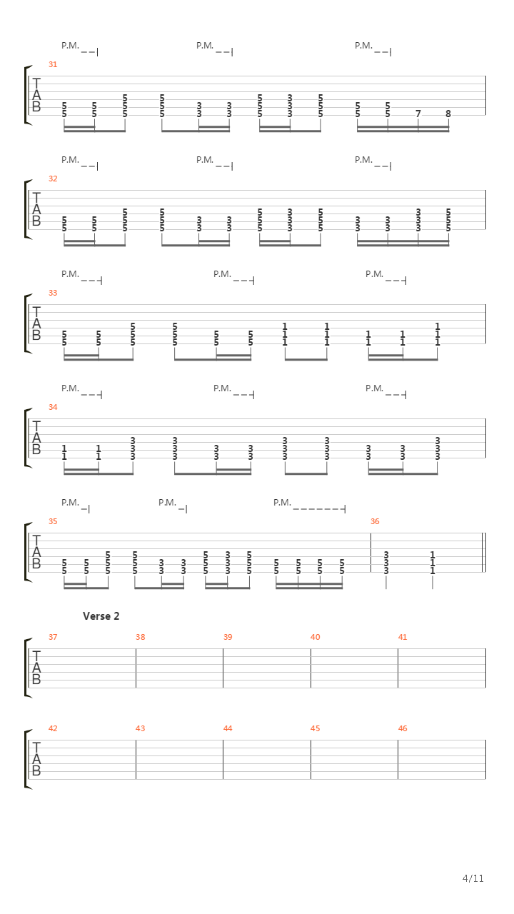 Cadence Of Her Last Breath吉他谱