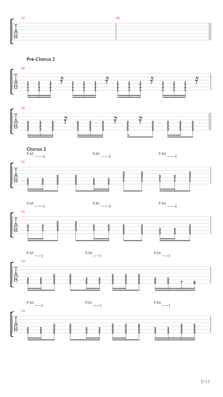 Cadence Of Her Last Breath吉他谱