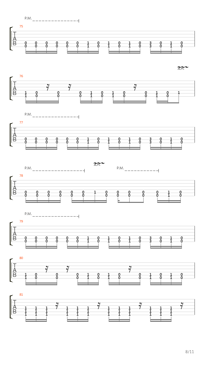 Cadence Of Her Last Breath吉他谱