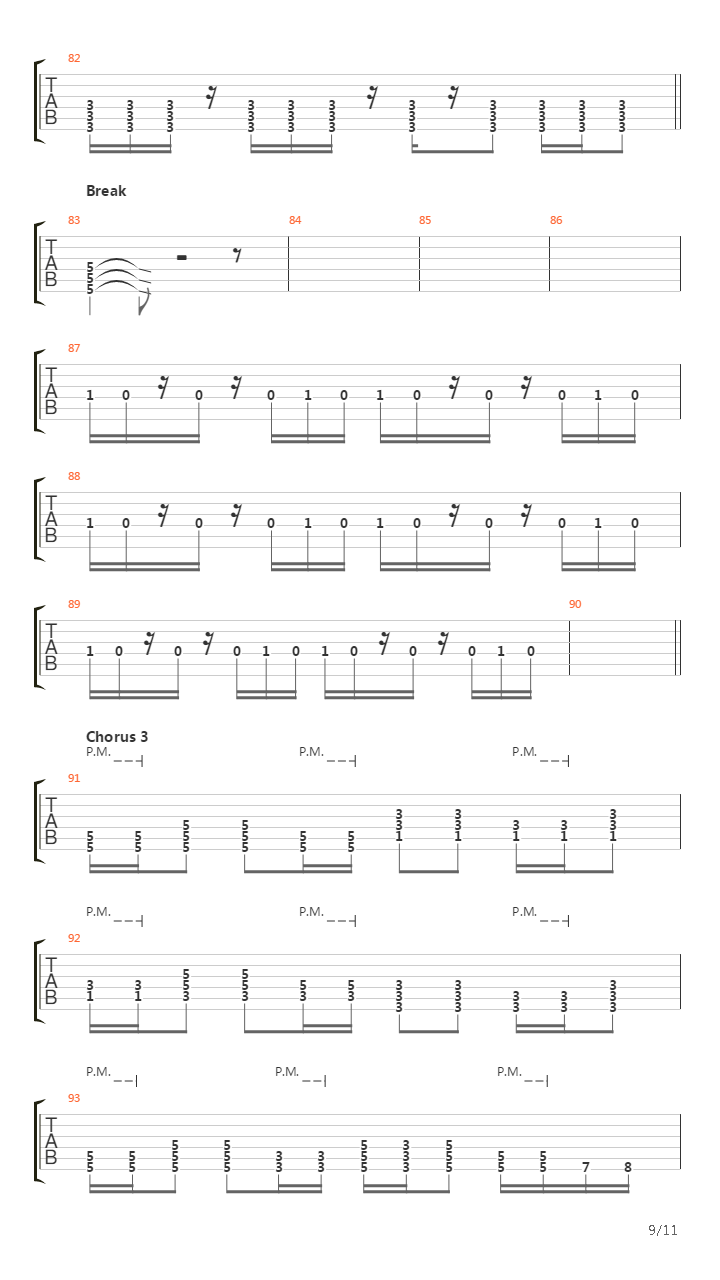 Cadence Of Her Last Breath吉他谱