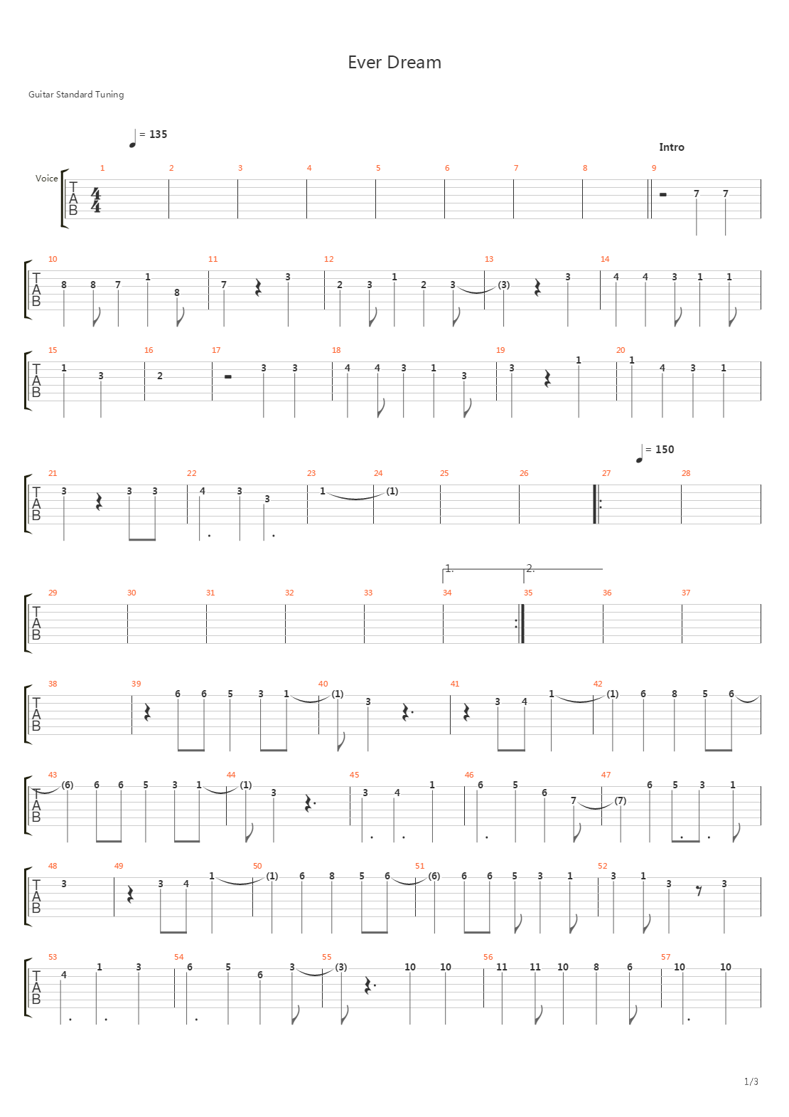 Ever Dream吉他谱