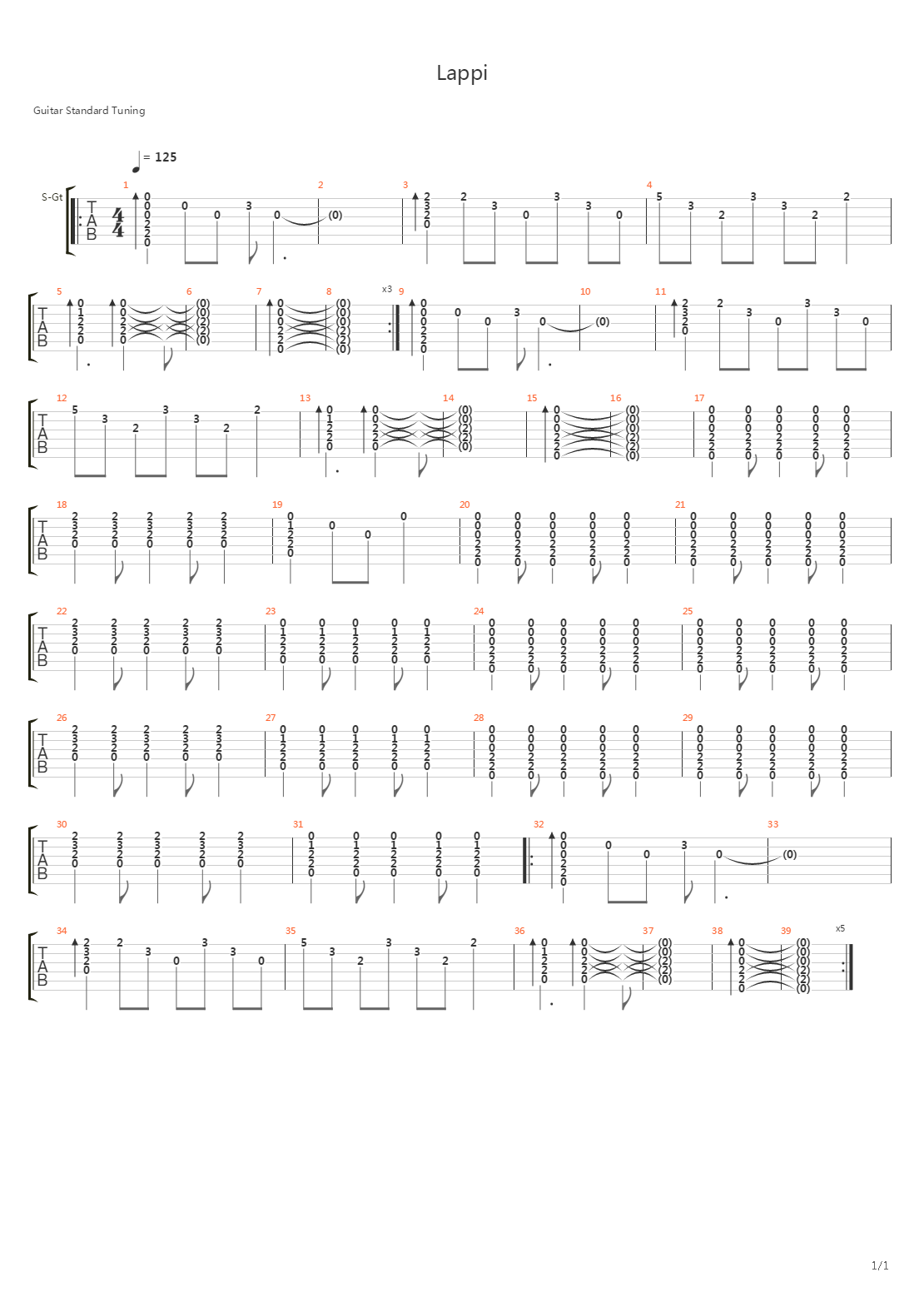 Lappi Iv Etiinen吉他谱