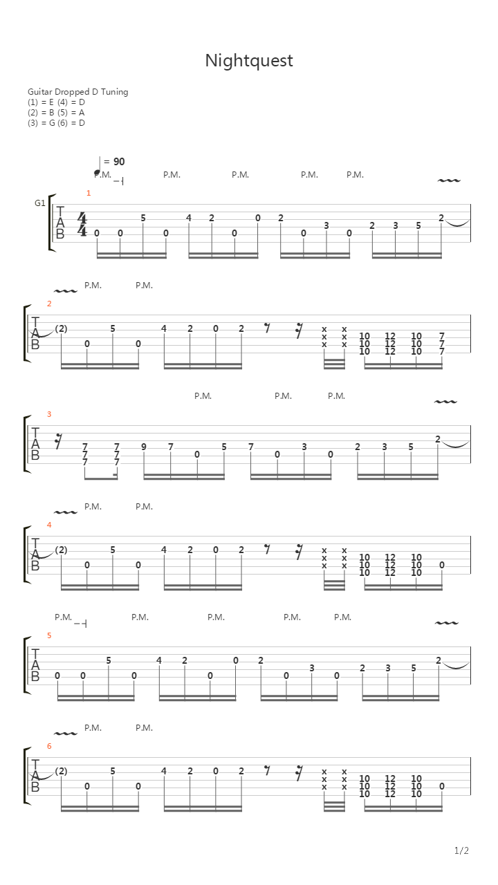 Nightquest吉他谱