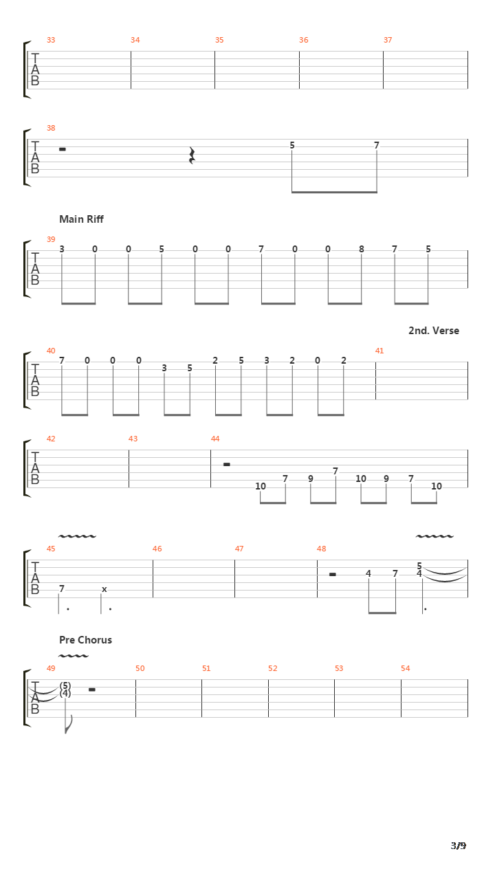 Over The Hills And Far Away吉他谱