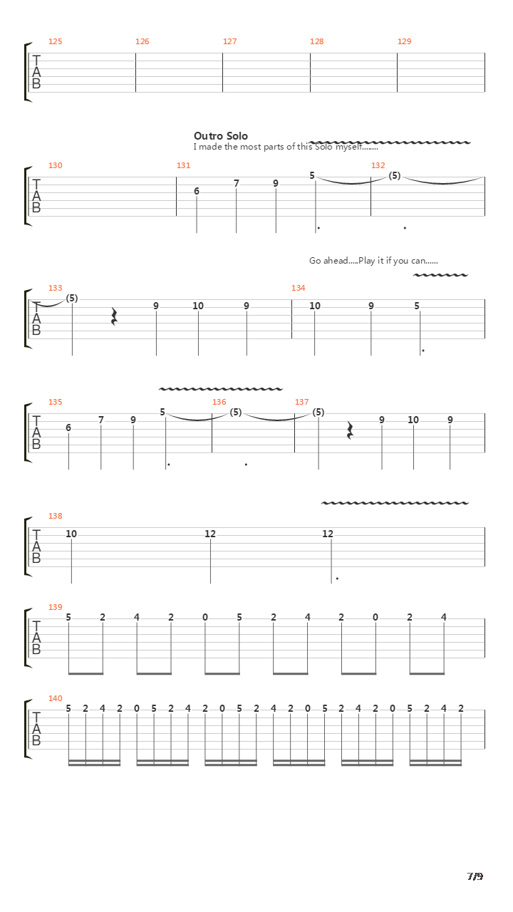 Over The Hills And Far Away吉他谱