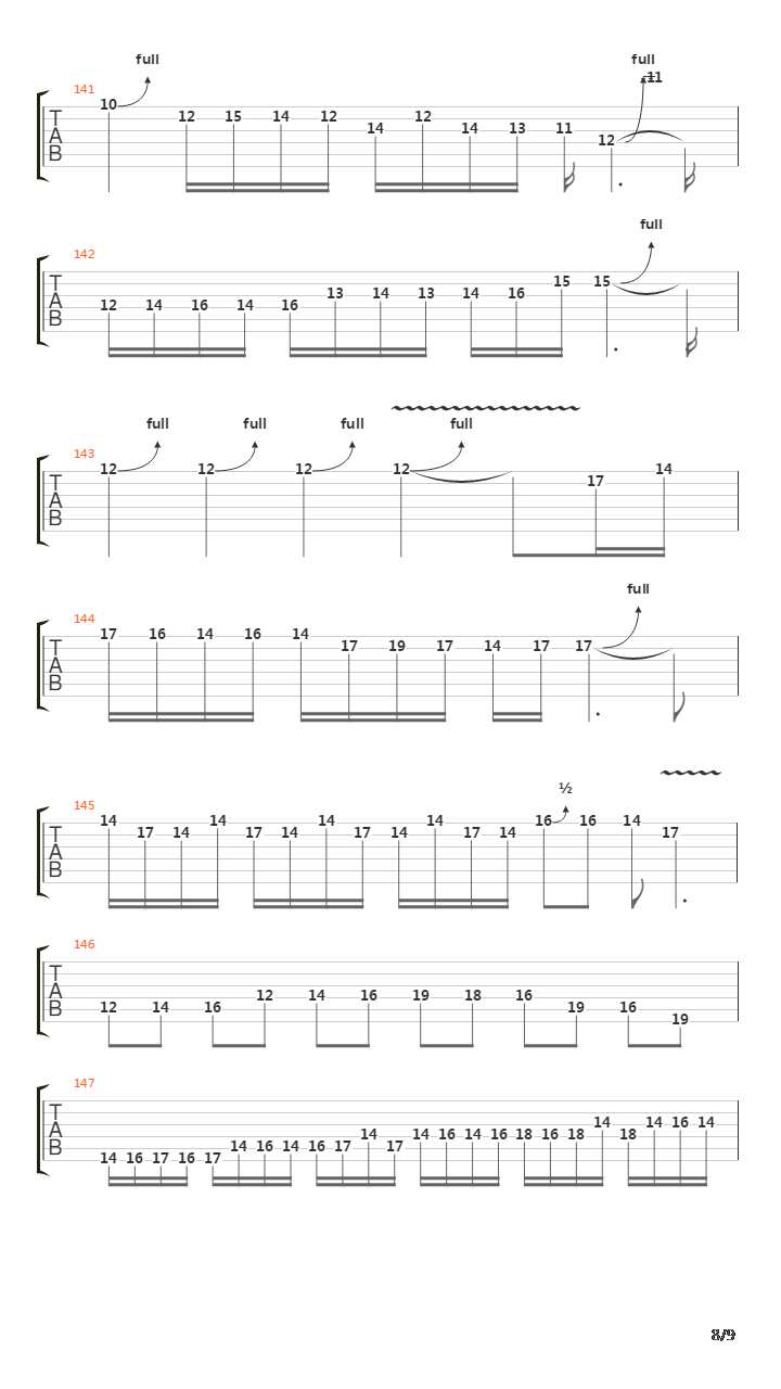 Over The Hills And Far Away吉他谱