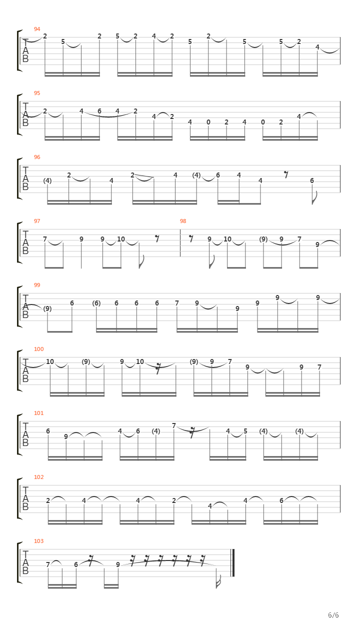 Over The Hills And Far Away吉他谱