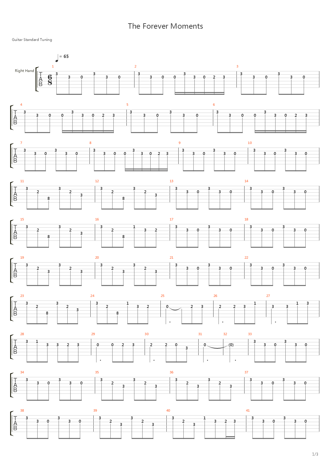 The Forever Moments吉他谱