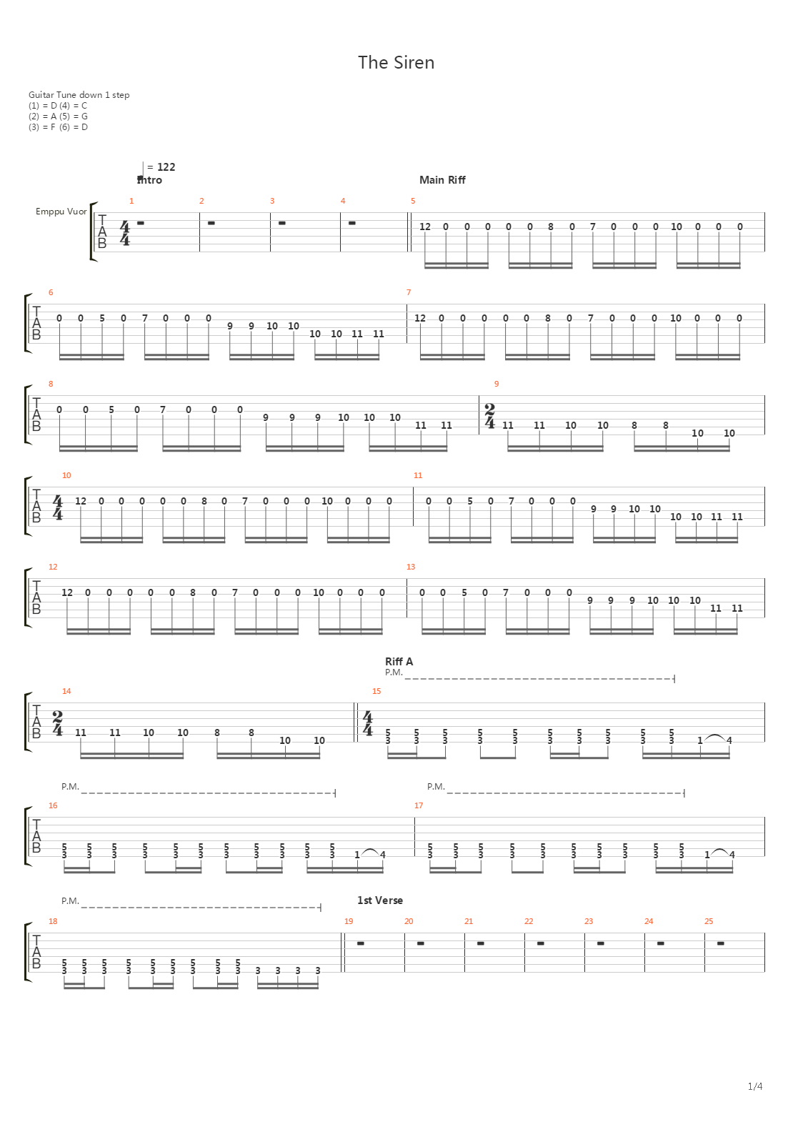 The Siren吉他谱