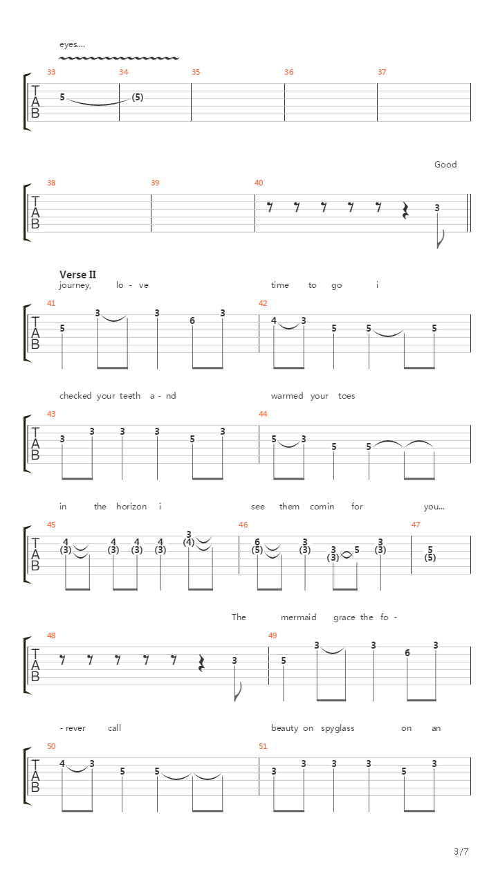 Turn Loose The Mermaids吉他谱