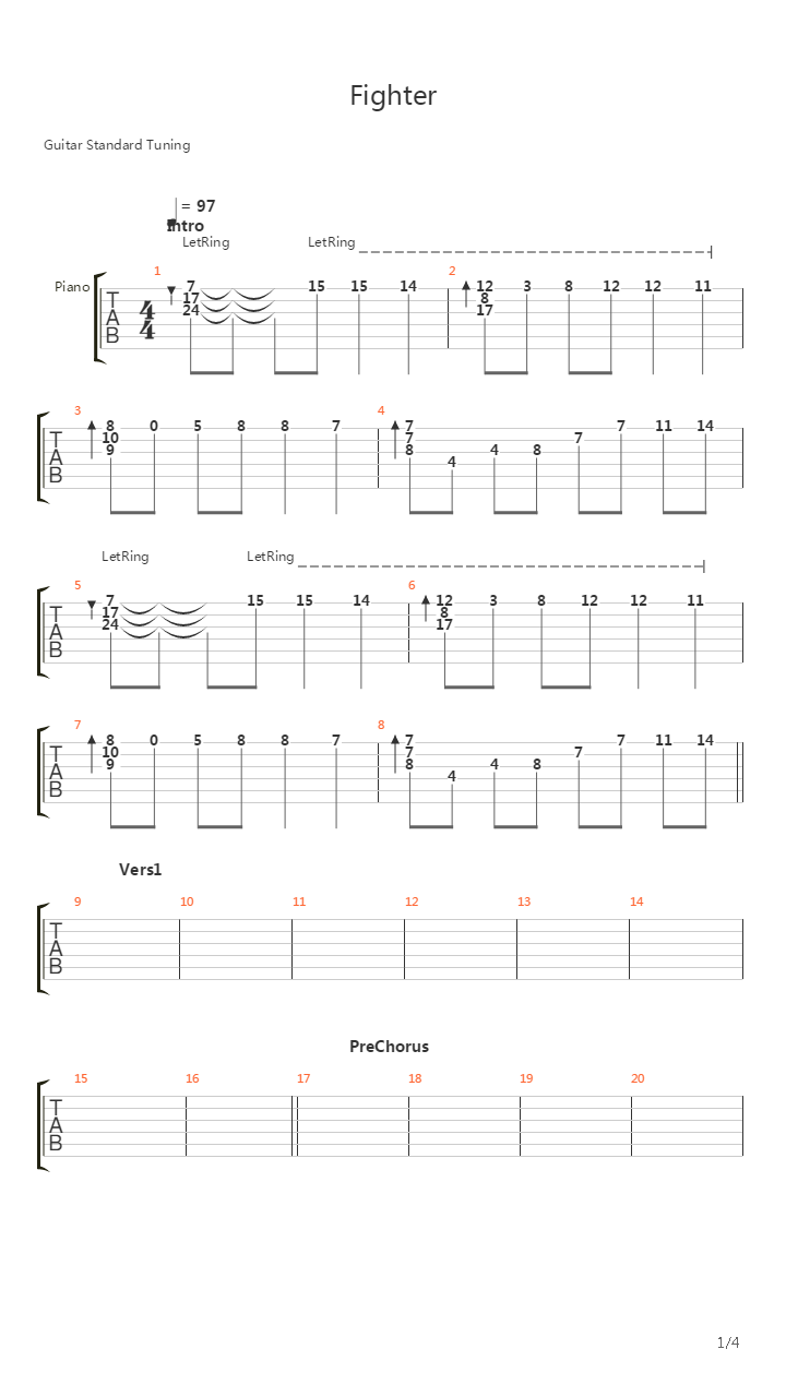 Fighter吉他谱