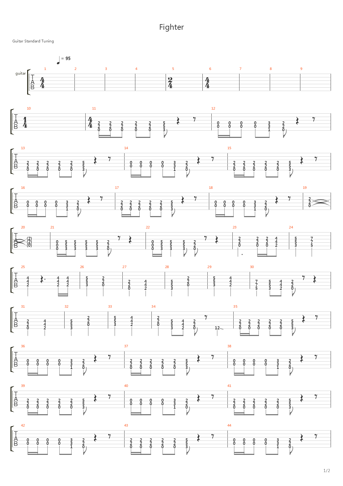 Fighter吉他谱