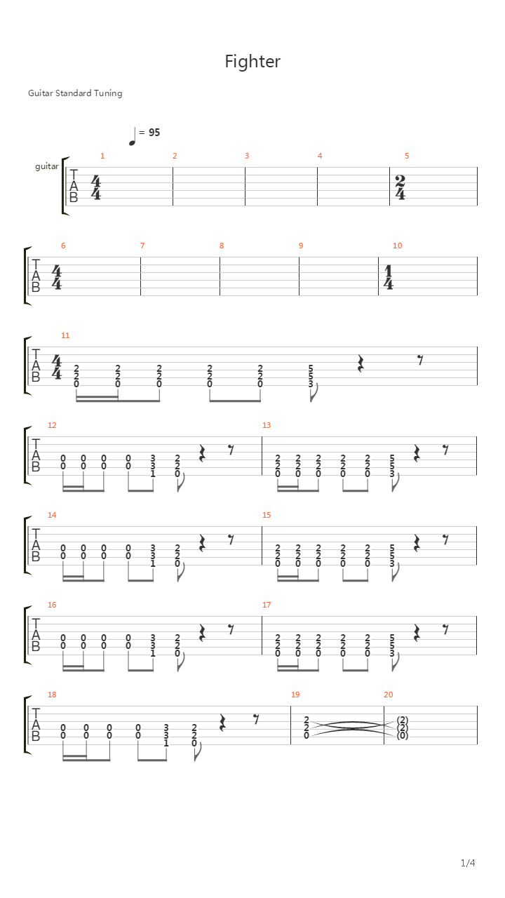 Fighter吉他谱
