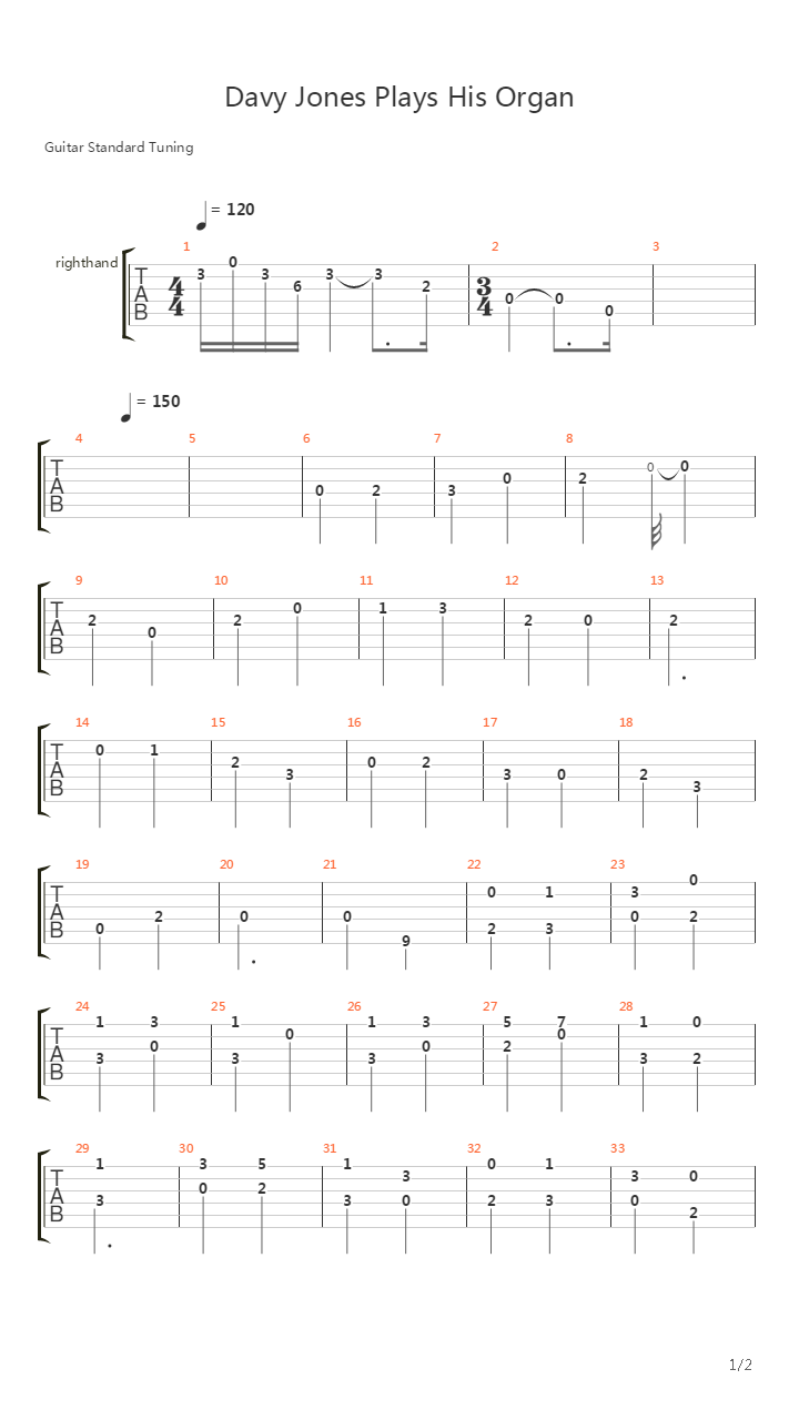 Davy Jones Plays His Organ吉他谱